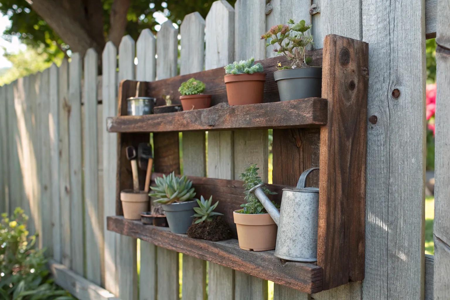 11+ Creative Fence Shelf Ideas for Your Home