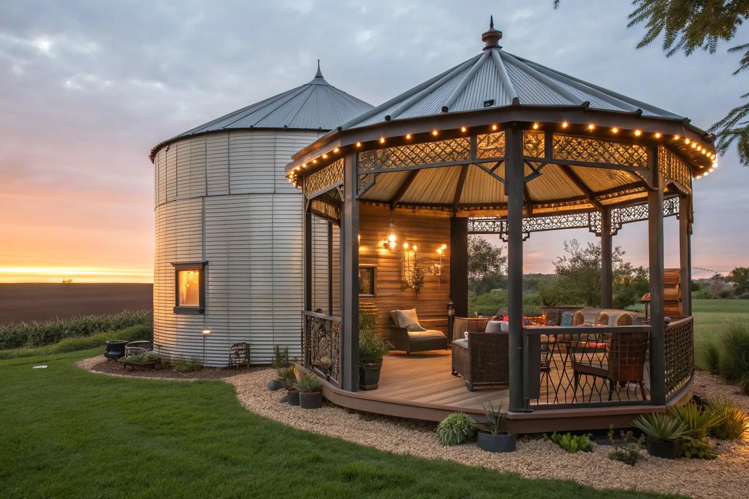16+ Inspiring Grain Bin Gazebo Ideas