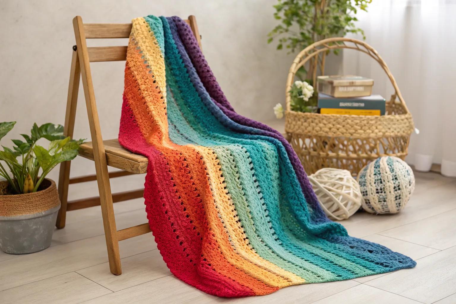 13+ Creative Ideas to Crochet with Rainbow Yarn