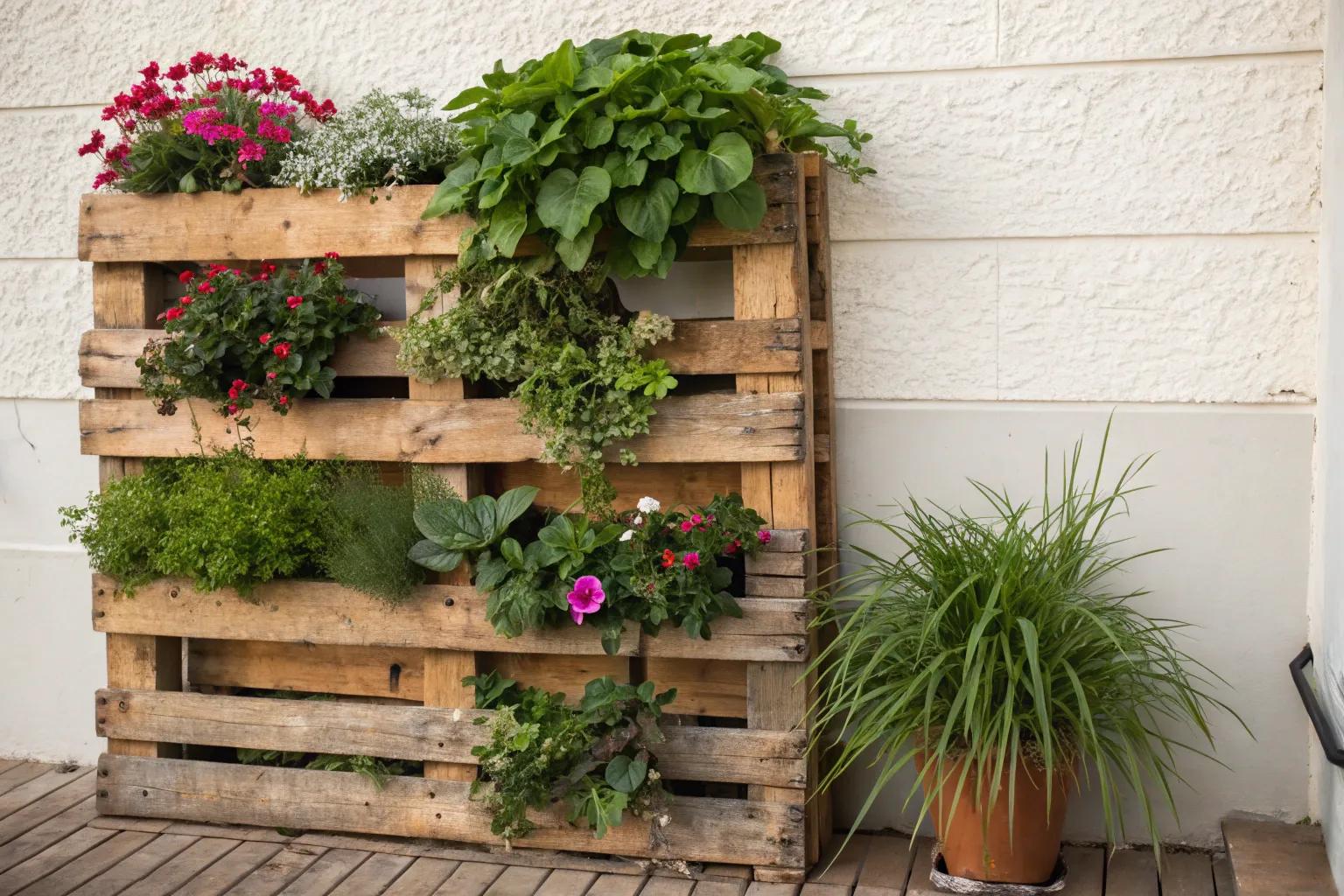 17+ Creative Homemade Pallet Garden Design Ideas