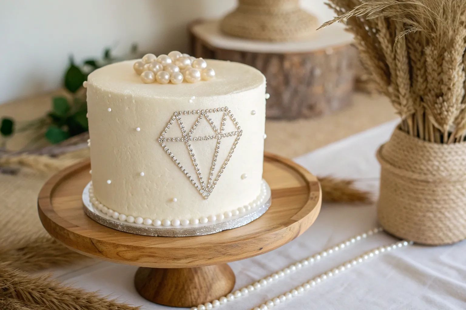 15+ Elegant Diamonds and Pearls Cake Ideas