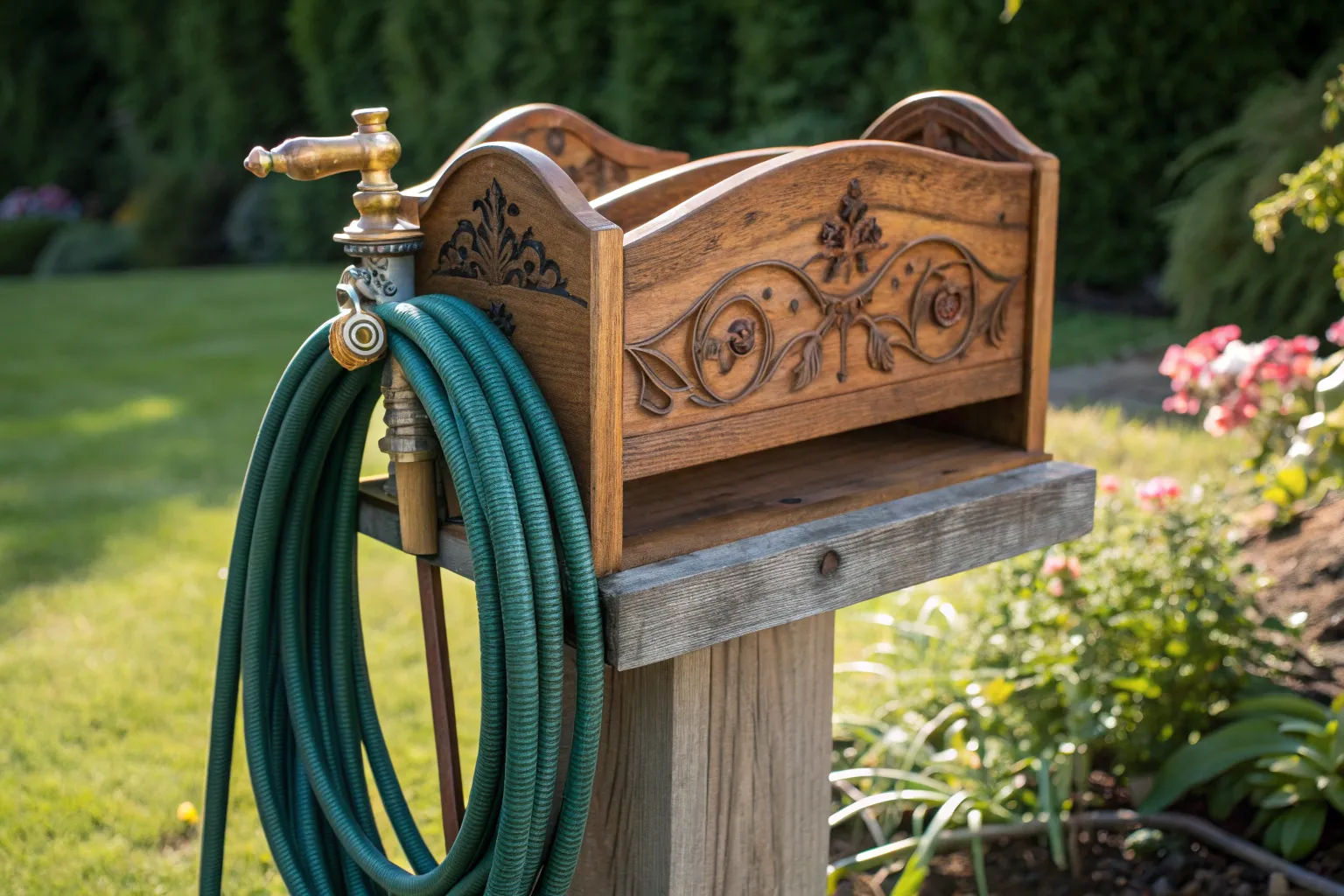 7+ Creative DIY Water Hose Holder Ideas