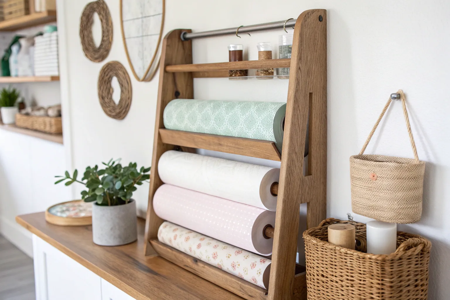 20+ Clever DIY Wrapping Paper Storage Ideas