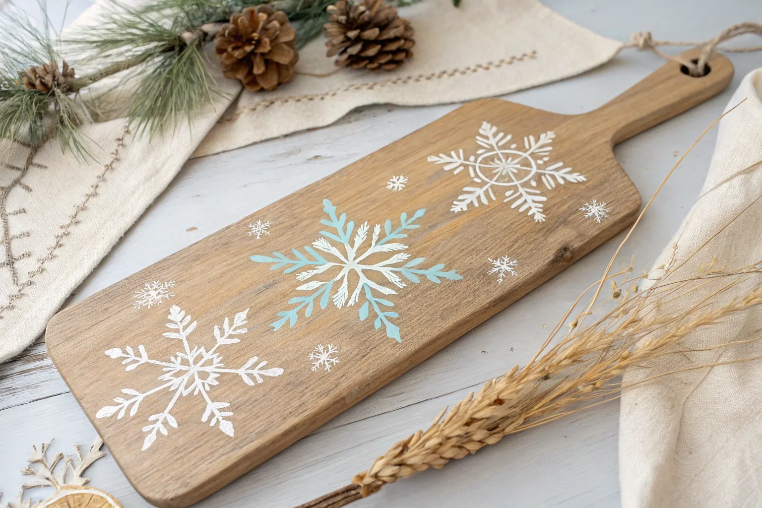 10+ Simple Snowflake Painting Ideas for Winter Decor