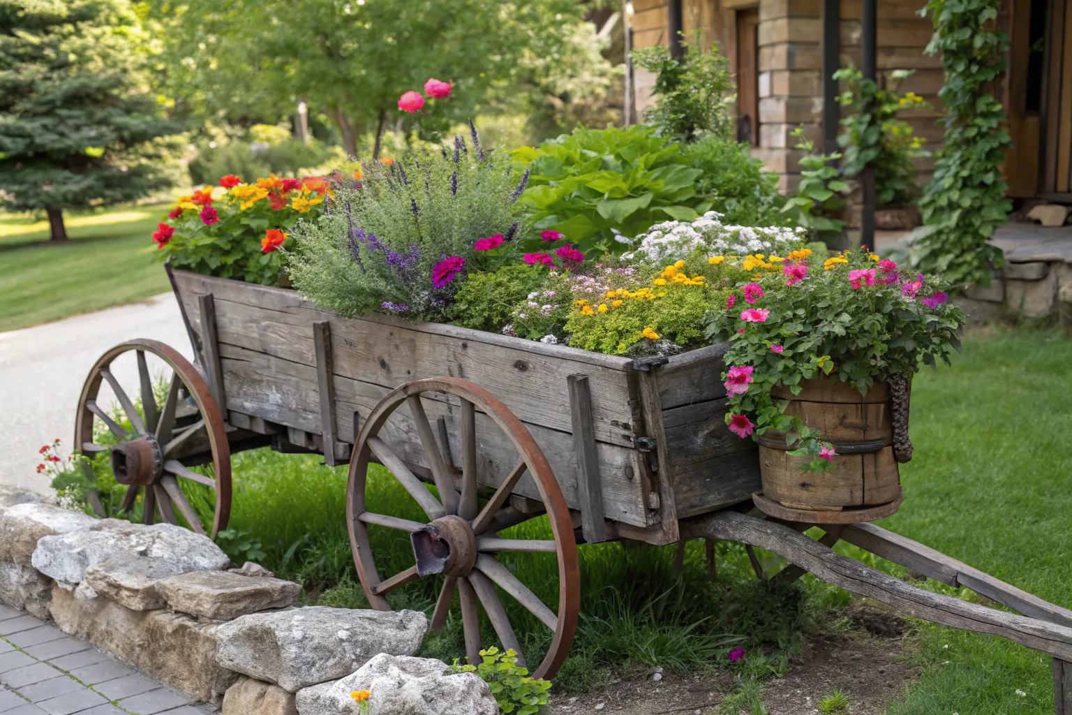 17+ Creative Old Wagon Ideas for Your Home Decor