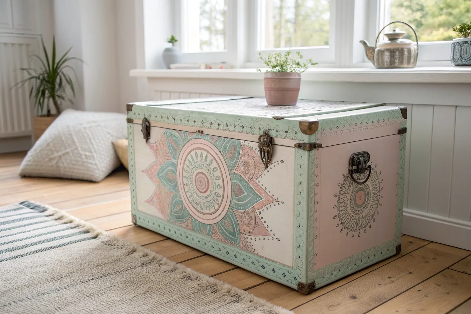 13+ Creative Painted Trunk Ideas for Your Home