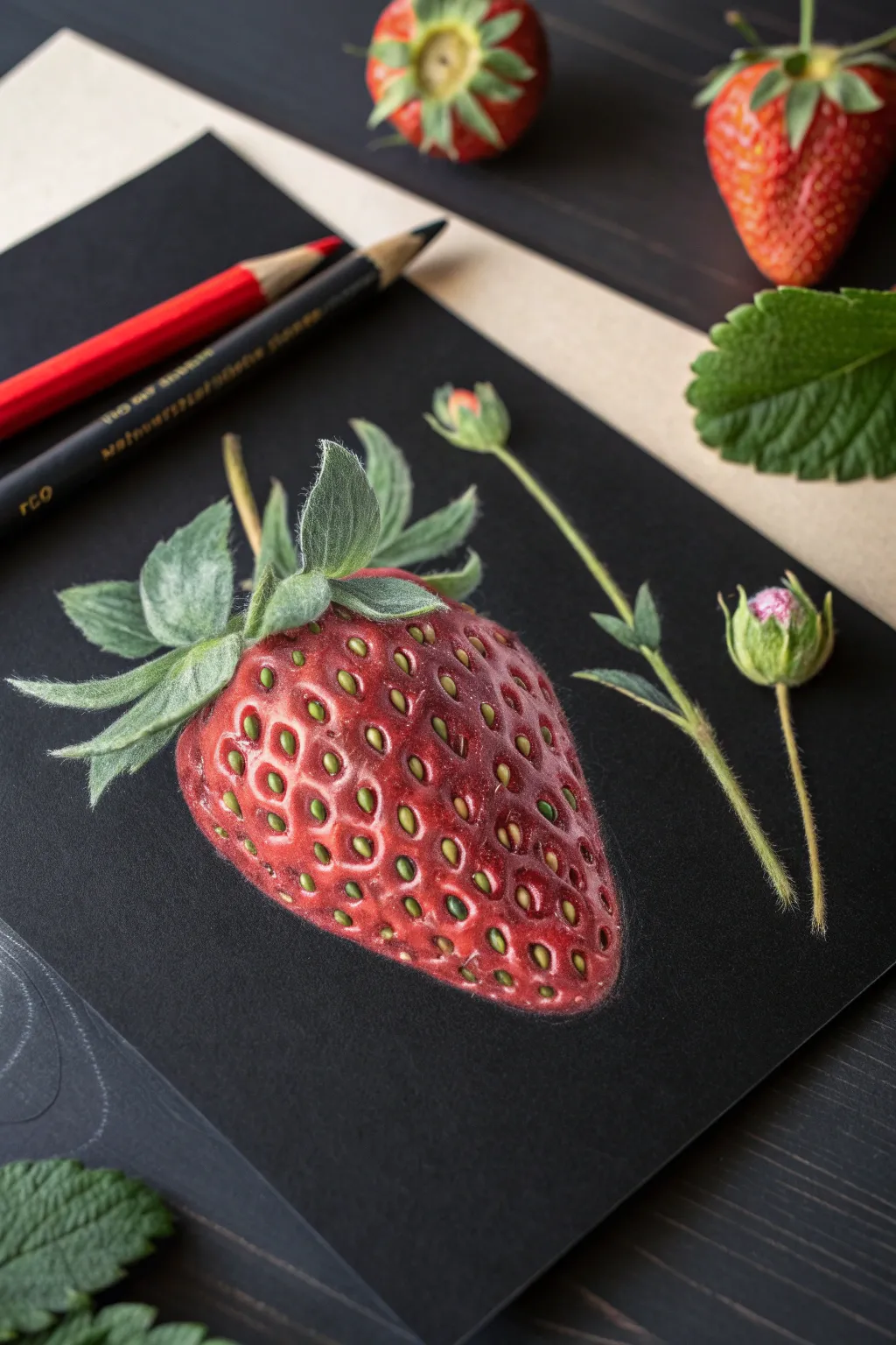 18+ Inspiring Colored Pencil Ideas on Black Paper