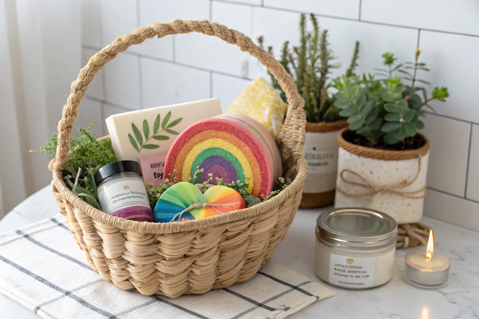 5+ Creative Rainbow Gift Basket Ideas