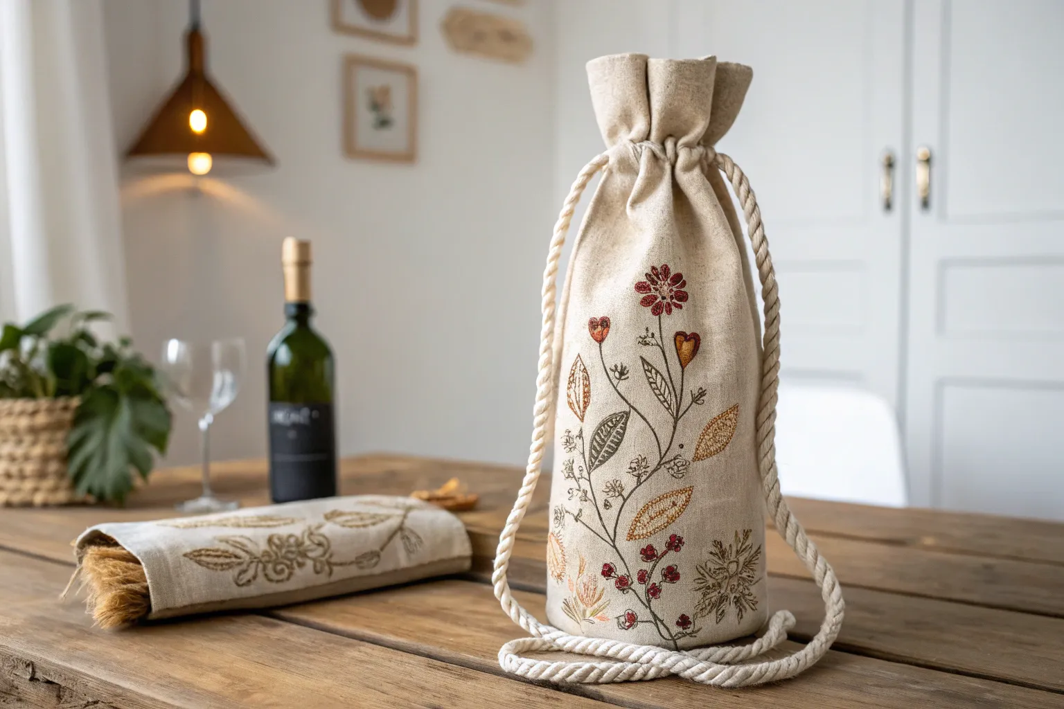14+ Creative Wine Bottle Bag Ideas for Home Decor